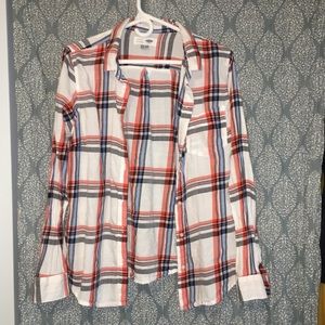 Red white and blue plaid